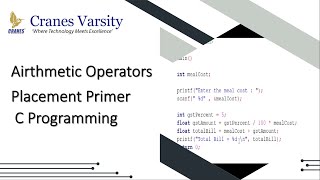 Airthmetic Operators | Placement Primer | C Programming screenshot 1