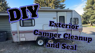 How to clean and seal old travel trailer.