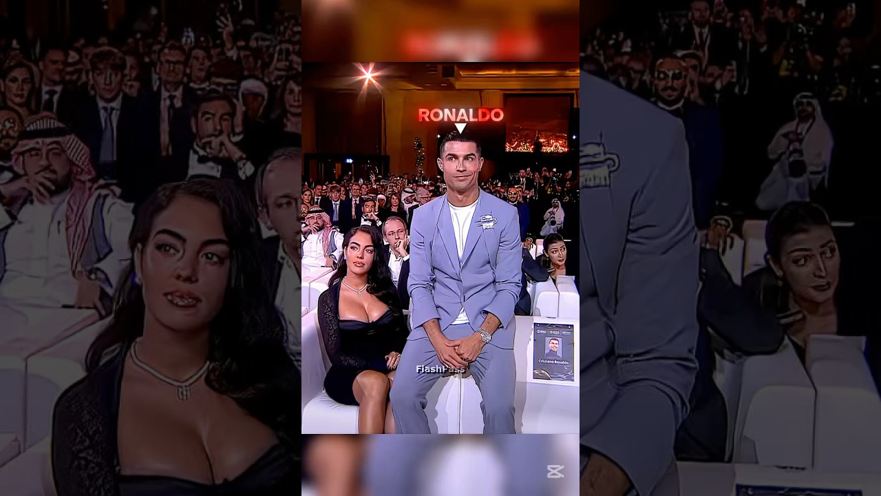 Por qué Ronaldo se puso celoso durante el baile de Georgina en el escenario #ronaldo #futbol #shorts