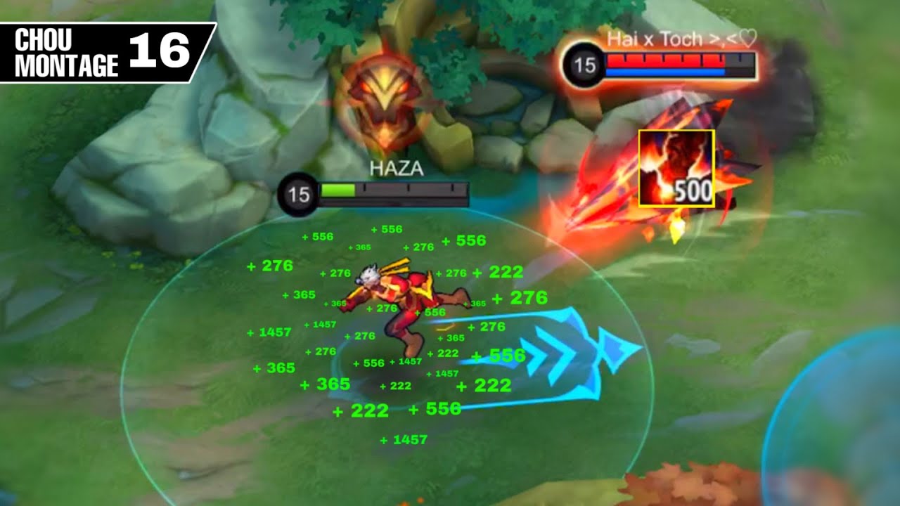 HAZA CHOU MONTAGE FREESTYLE 16 Outplay / Highlights / immune / Damage / Mobile Legends