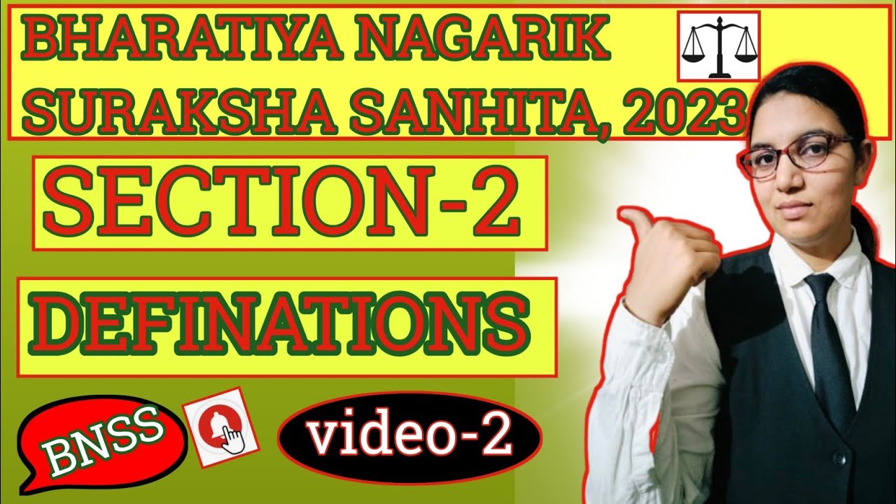 CHAPTER-1//SECTION-2 DEFINITIONS/video-2/BNSS2023//@knowledgeoflaw6545# ...