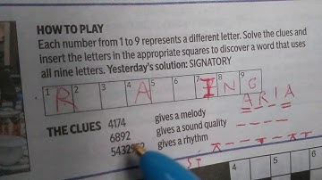 More Evening Standard puzzles - Mini Codeword 27/6/2019