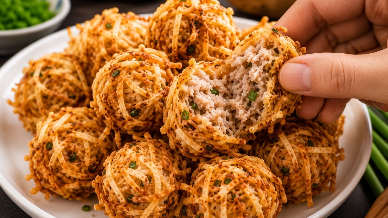 Crispy Taro with Pork Recipe ! Easy Fusion Snack