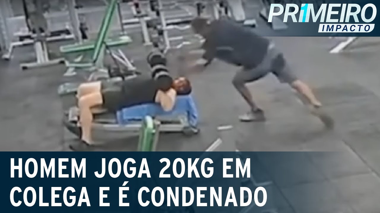 Homem é condenado após derrubar peso de 20 kg em colega | Primeiro Impacto (22/03/22)