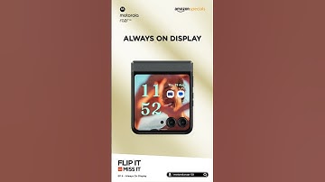 Stay in sync with Always On Display (AOD) feature on #MotorolaRazr50