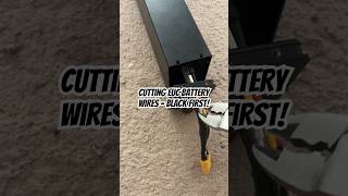 Cutting line wires: Black first to kill the circuit safely ⚡ #EUC #EUCRepair #BatteryWires #Safety