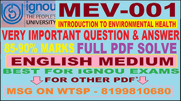 MEV 001 Important Questions Answers || MEV 001 Solved Papers || mev 001 Guess Paper || mev 001 notes
