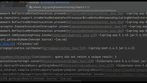 query did not return a unique result java.persistence.NonUniqueResultException