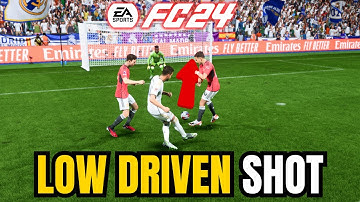 How to Low Driven Shot in FC 24 - Low Shots in EA Sports FC 24 #fc24