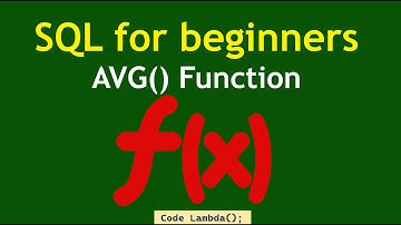 SQL for beginners - SQL AVG() Function (2023)