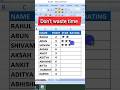 ⭐ Excel में Automatic Star Rating बनाना सीखो | Easy Excel Trick 🔥 #Excel #ExcelTips #Shorts