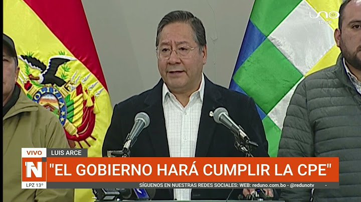 LUIS ARCE SE DIRIGE AL PAÍS