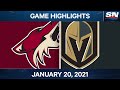 NHL Game Highlights | Coyotes vs. Golden Knights - Jan. 20, 2021