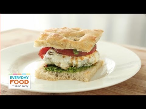 Pesto Chicken Burgers - Everyday Food with Sarah Carey