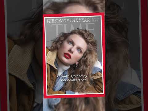 Taylor Swift is 2023's Time Person of the Year, shares cover with cat #Shorts