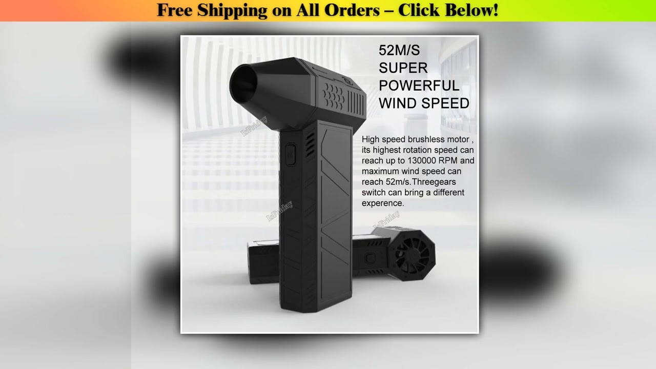 Turbo Fan X3 Original Rechargeable Blower 130000RPM 52m/s Brushless Air Blower Turbo Jet Fan