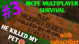 🔴-LIVE!-MCPE MULTIPLAYER SURVIVAL WITH SUBSCRIBERS #3 (1.14/1.8)