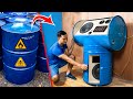 Creative Guy Builds a Sliding Bluetooth Speaker From Iron Barrels