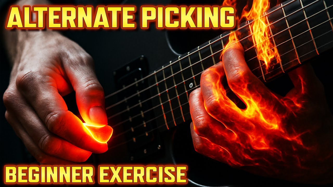 Learn To Shred! Alternate Picking Exercise | Beginner Friendly Modern Metal Lesson - A Minor