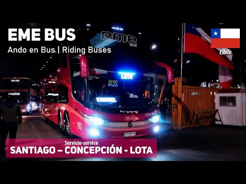 Ando en Bus | Viaje Eme Bus rosado, Santiago - Lota + Marcopolo Paradiso 1800 DD Volvo 8x2 JYKV95