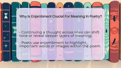 Why Is Enjambment Crucial For Meaning In Poetry? - The Prose Path