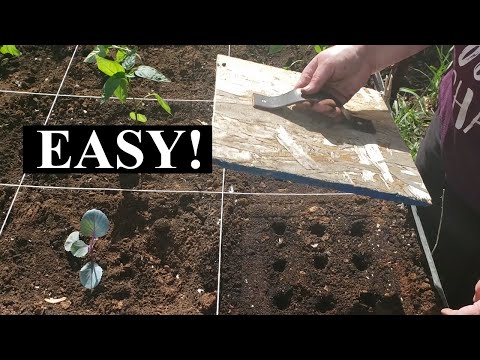 How I made my own garden planting tool - square foot gardening