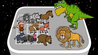 Merge Animal Monster Rampage: Mega Dinosaur Vs All Animals, New Merge Dinosaur Game