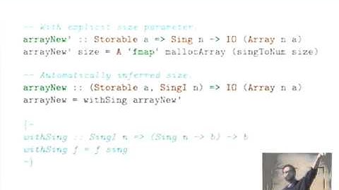 HIW 2012. Iavor Diatchki:  Implementing type-level literals in GHC.