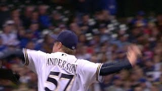 CHC@MIL: Anderson takes no-hitter into the 8th
