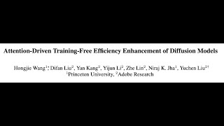 Attention-Driven Training-Free Efficiency Enhancement of Diffusion Models Profile
