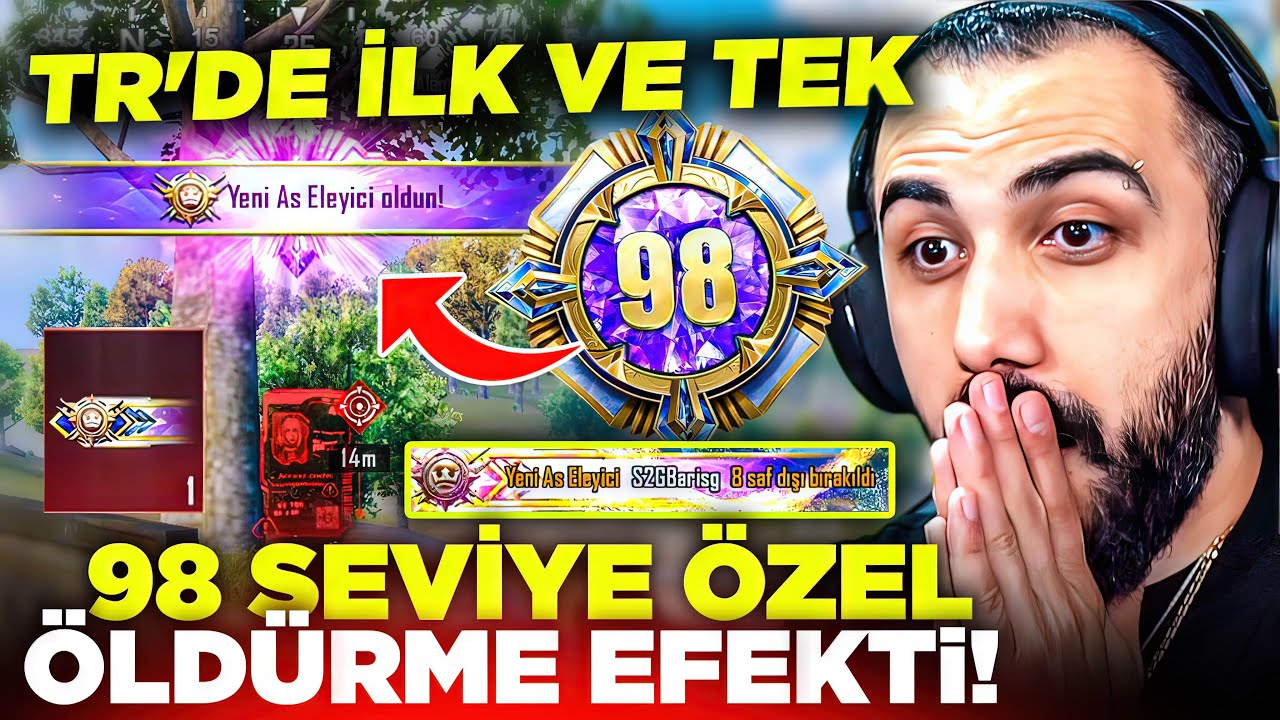 TR'DE İLK! HESABIMI 98 SEVİYE YAPTIM!! 😱 KİMSEDE OLMAYAN ÖLDÜRME EFEKTİNİ ALDIM! | PUBG MOBILE