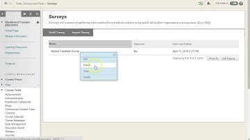 Importing a survey into Blackboard