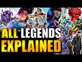 ALL LEGENDS EXPLAINED IN APEX LEGENDS! | LEGENDS GUIDE