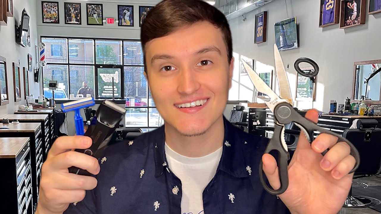 ASMR Men’s Haircut And Shave Roleplay 💈