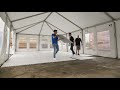 Modular tent flooring install