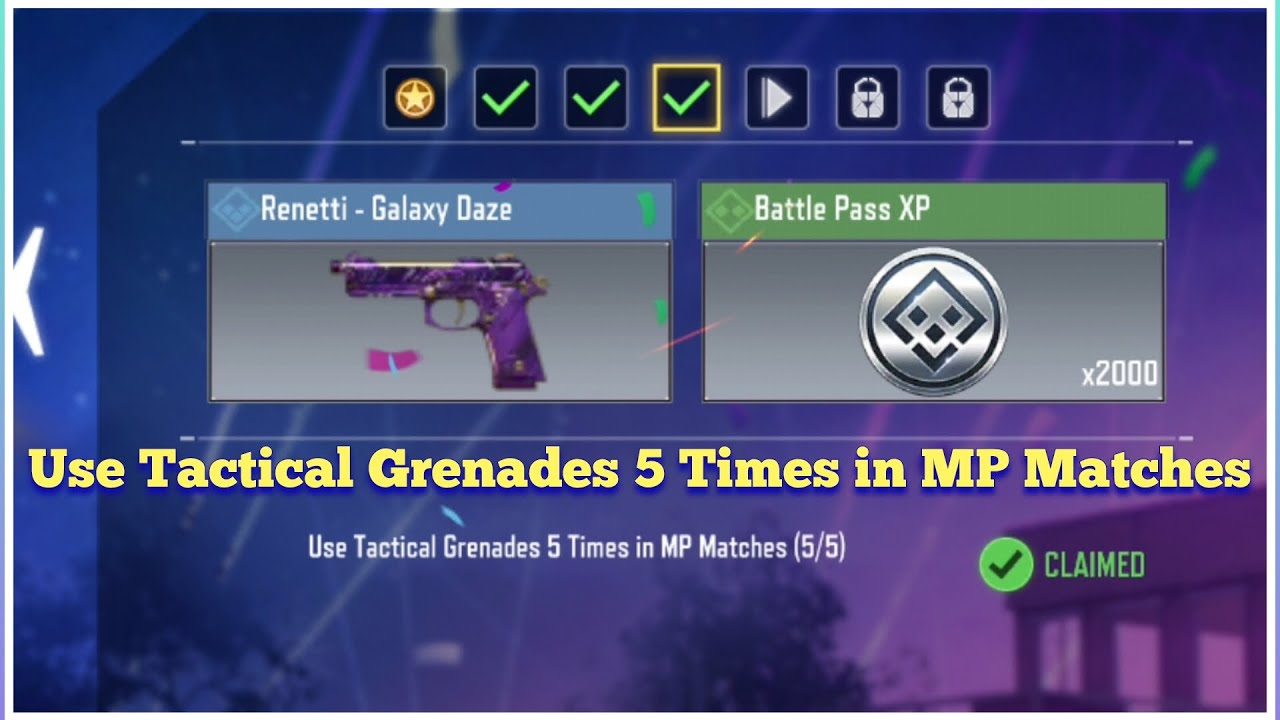 Call Of Duty Mobile Use Tactical Grenades 5 Times in MP Matches Task