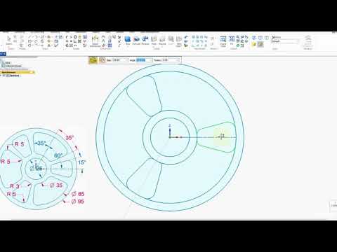 สอน Solid Edge ตอน 28 - Copy Rotate and Trim Commands