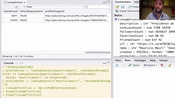 Cómo extraer datos de Twitter con R language