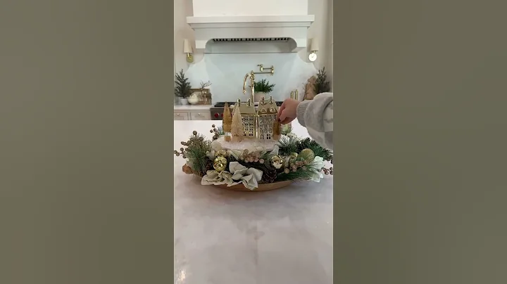 DIY wreath and snow globe centerpiece! 🥰: #shorts #short #ashmariesavage