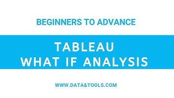 TABLEAU TIPS: tableau what if analysis