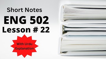 Eng 502 Lesson 22 Syntax I, Short notes in Urdu and Hindi for VU students