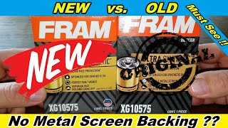 New Fram Ultra Oil Filter Cut Open XG10575 vs. Old Fram Ultra XG10575 Oil Filter Cut Open
