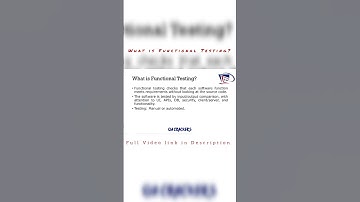 What is Functional Testing? | QA Crackers | Shorts