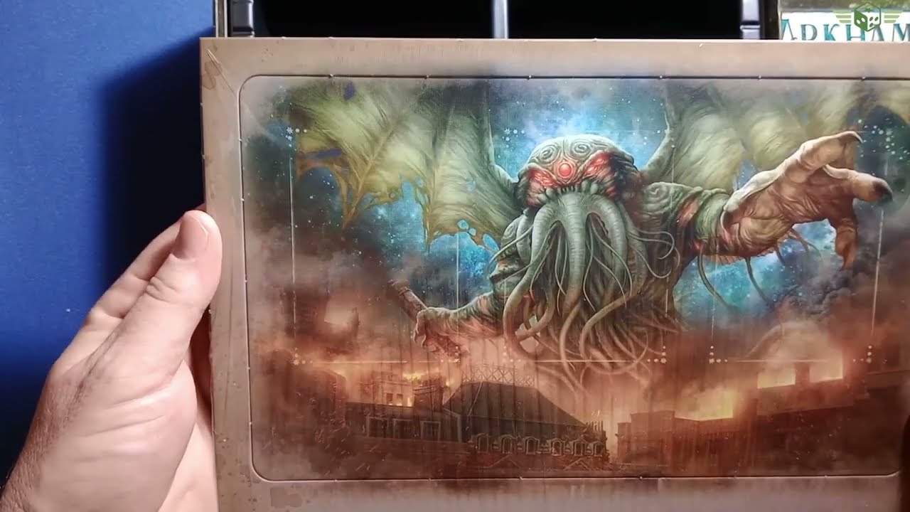 Unboxing (sin spoilers) la ciudad sumergida.  campaña Arkham Horror LCG