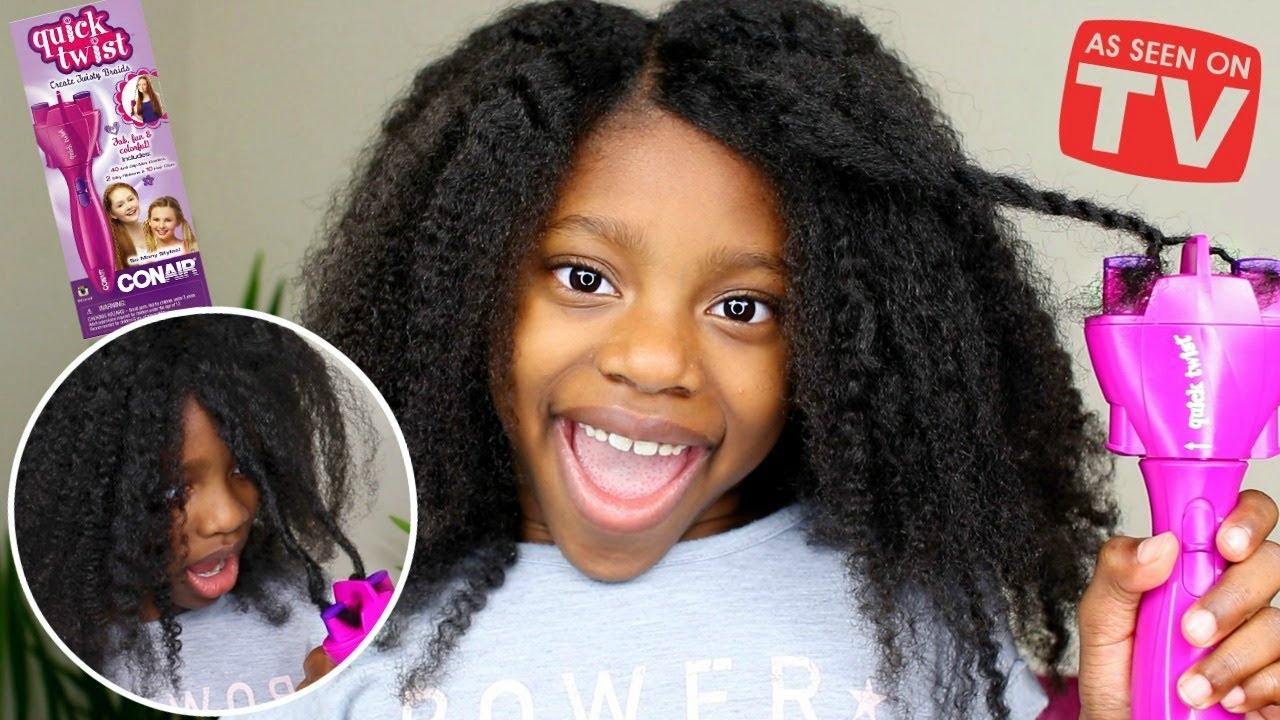 Kid Tries The Popular Hair Twisting Tool On Her Natural Hair