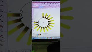 How to Create Radial Burst Abstract Design in CorelDRAW| CorelDRAWTutorial Shorts #shorts #coreltips
