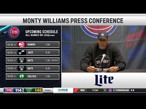 Pistons LIVE 12.16.23: Monty Williams