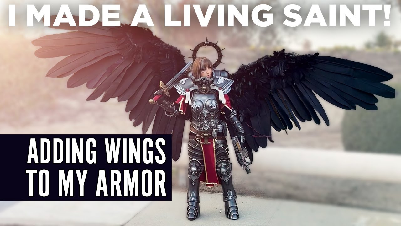 I added 14ft Mech-wings to my Battle Sister Cosplay - WH40k