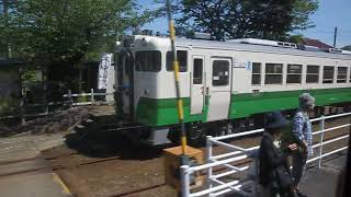 【小湊鐡道】里見駅にてキハ40系 急行列車と交換