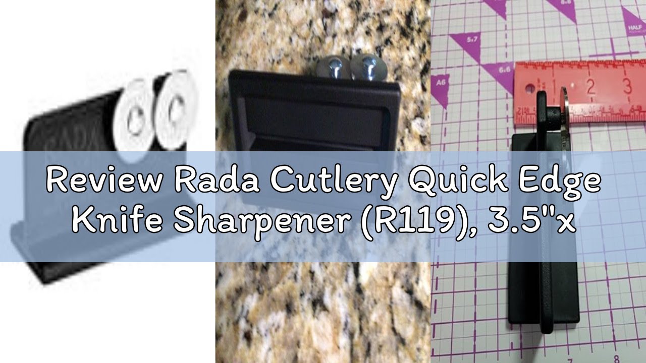 Review Rada Cutlery Quick Edge Knife Sharpener (R119), 3.5"x2", Stainless Steel Wheels, Made in USA